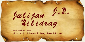 Julijan Milidrag vizit kartica